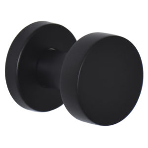 Bouton cylindre plat noir