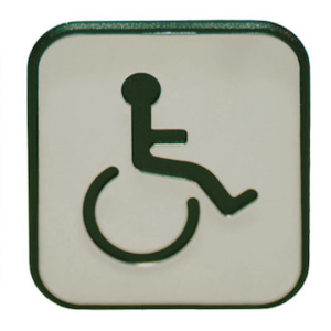 Plaque signalétique handicapé inox